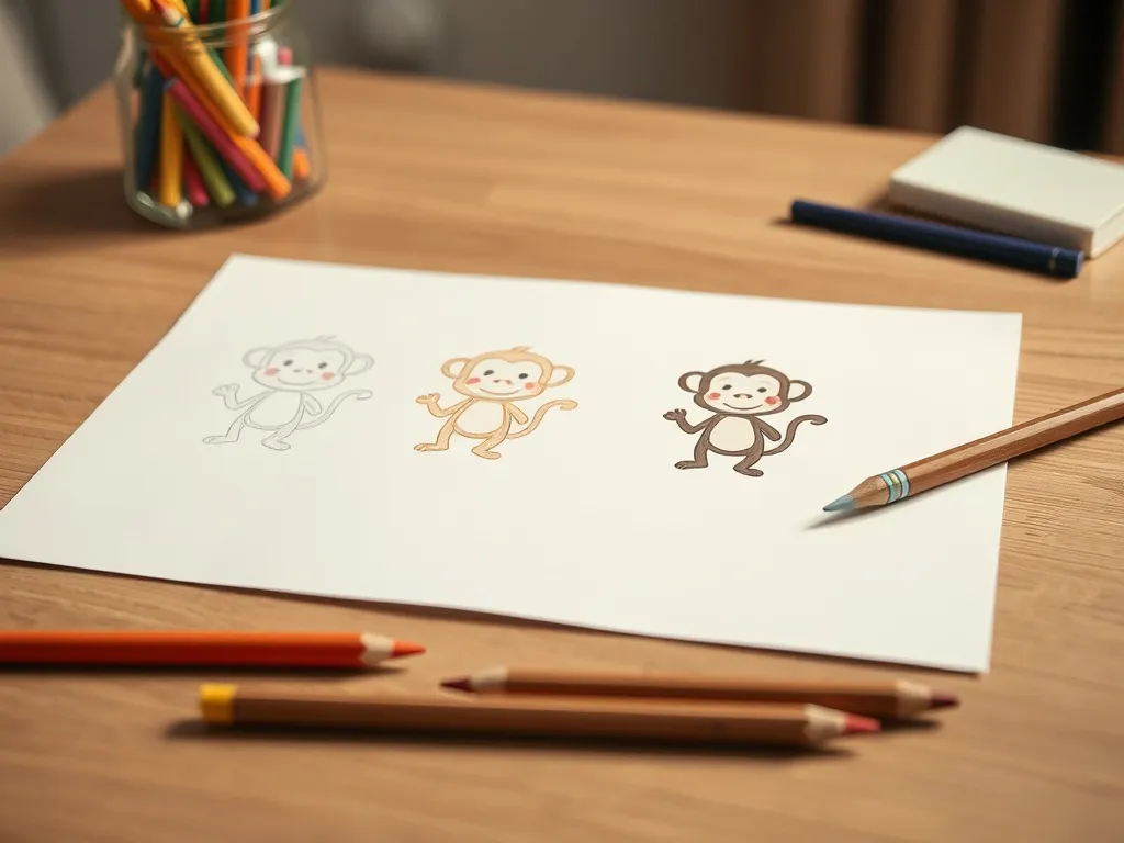 Jak narysować małpę dla dzieci?