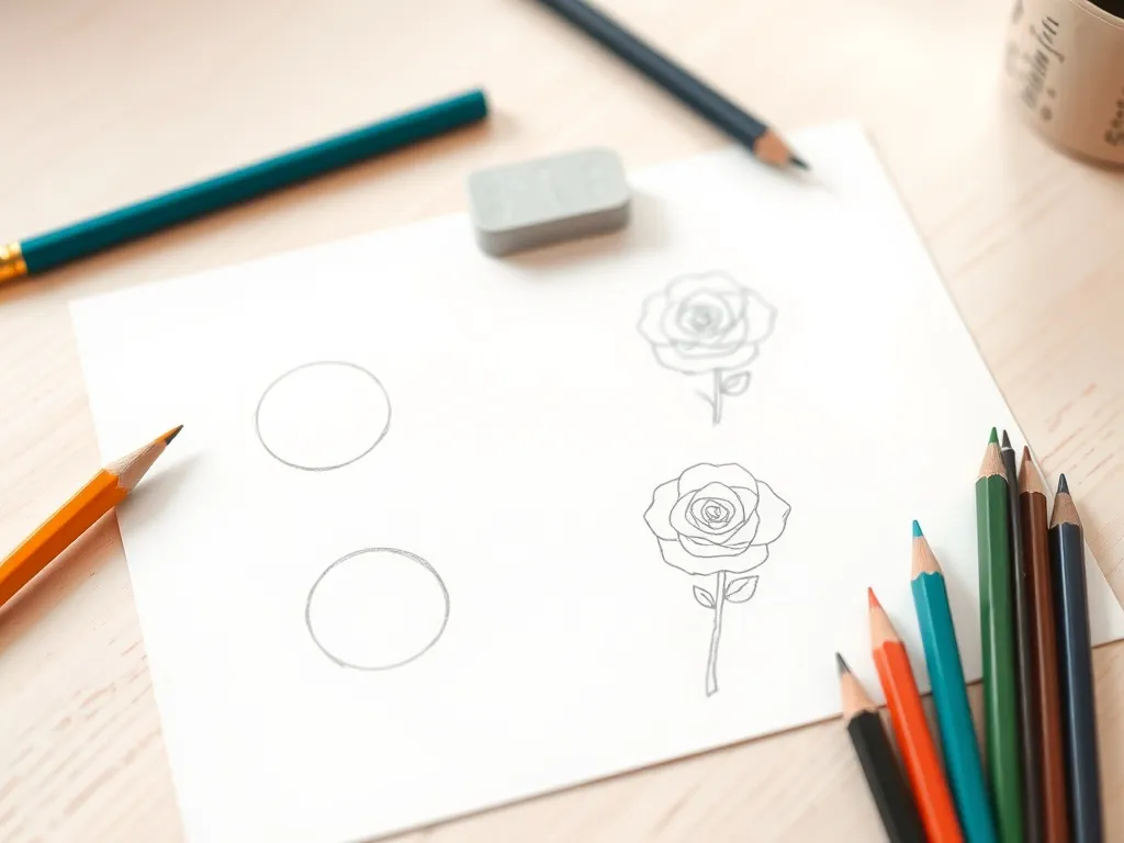 Jak narysować różę dla dzieci? Prosty poradnik krok po kroku