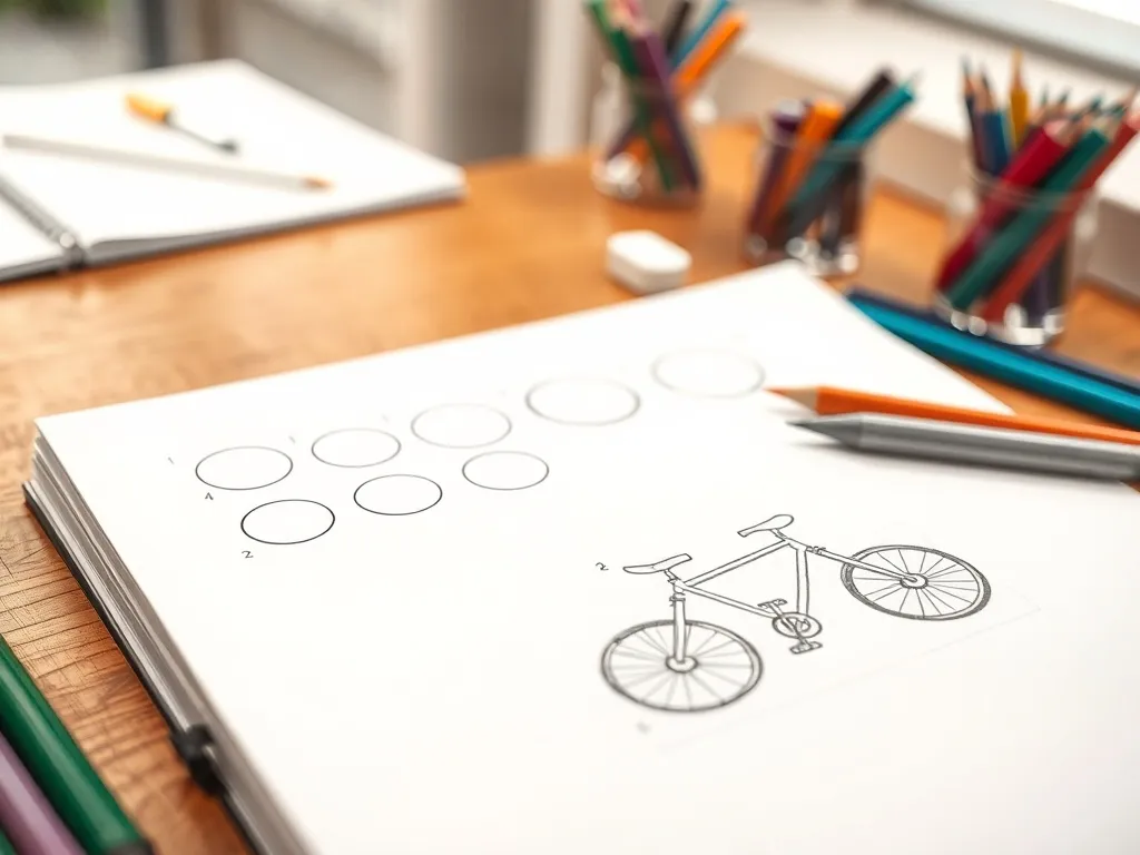 Jak narysować rower dla dzieci? Prosty krok po kroku