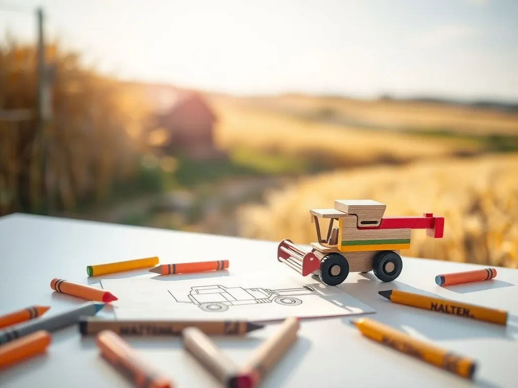 Jak narysować kombajn dla dzieci?